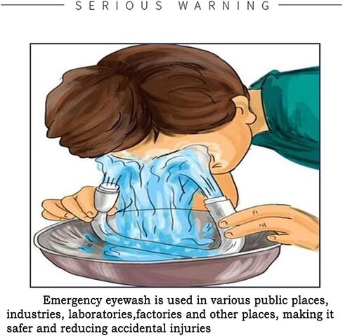 Emergency Eyewash Station, Double Spray Nozzles Wall Mounted Eye/Face Washing Device for Building Industries in Saudi Arabia