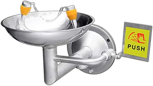 Wall-Mounted Emergency Eyewash, Eye Wash Station Security Stainless Steel Eye Wash Equipment, 12L/min Faucet Eye Wash Bowl, Style 2 in Saudi Arabia