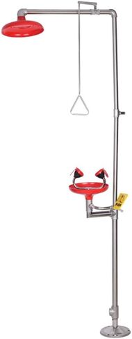 Eye Wash Station, Emergency Eyewash Shower Stations S304 Stainless Steel Wall Mounted Eye Washer Solution Face Shower in Saudi Arabia