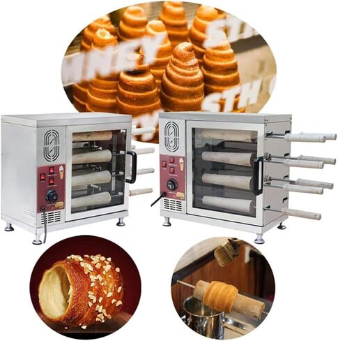 Commercial 3000W Chimney Cake Machine Oven - 16 Roller Electric Toaster for Restaurant, Home Kitchen & Snack Bar - Perfect Chimney Bread Roll Grill Maker in Saudi Arabia
