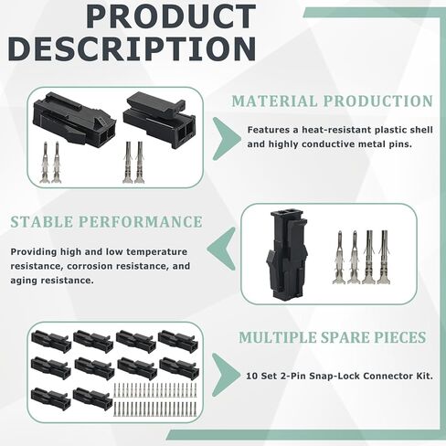 10 مجموعات متوافقة مع موليكس مايكرو فيت 3.0 ثنائي الصف (دائرتين) مقابس ذكر وأنثى مع كتل طرفية in Kuwait