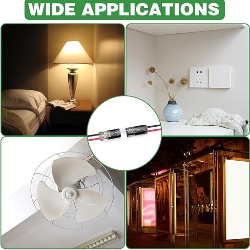 2026 Upgraded 50pcs Double-Wire Quick Connect Plugs, Locking Buckle Snap-On Blocks for LED Strip Lights, No Soldering Wire Connectors for Low-Voltage DIY Crafting and Model Kits (Pack of 50) in Kuwait