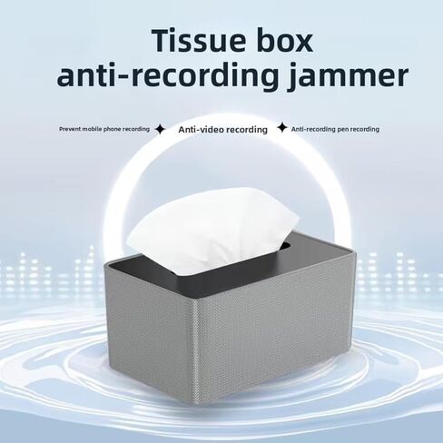Tissue Box Design Anti-Recording Device Blocker, Undetectable Office Privacy Protector for Confidential Meetings & Conversations in Kuwait