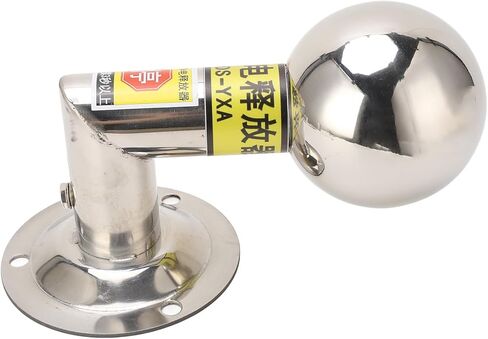 ESD Static Discharge Ball, 304 Stainless Steel 120mm, Quick Response Static Remover with Grounding Wire, Explosion Proof Height 280mm in Saudi Arabia
