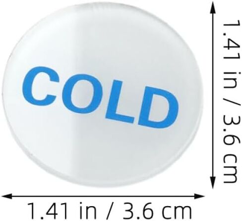 Garneck 16pcs Acrylic Hot Cold Faucet Signs Self-adhesive Water Temperature Labels for Bathroom Wall Hotel Kitchen Sinks Washroom Indicators Easy Installation in Saudi Arabia
