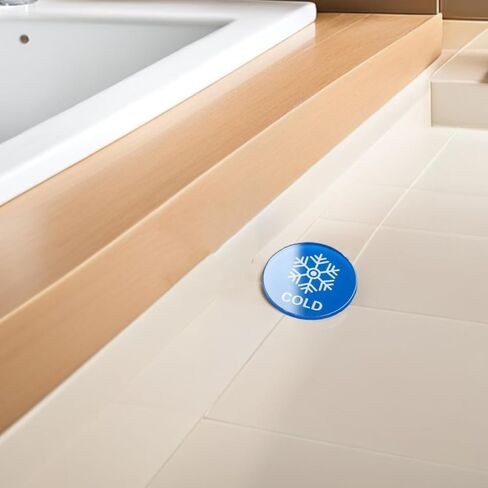 COHEALI 16pcs Acrylic Hot Cold Water Indicator Stickers for Faucets Labels for Bathroom Sinks Hotels Kindergartens with Read Temperature Warning Signs in Saudi Arabia
