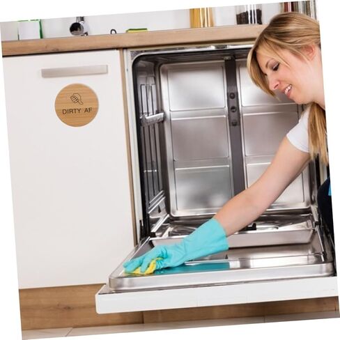 Clean Dirty Dishwasher Magnet Sign Double-Sided Magnetic Kitchen Accessory for Dishwashers Home Necessities Functional Marker in Saudi Arabia