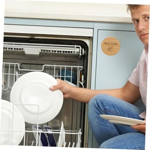 Clean Dirty Dishwasher Magnet Sign Double-Sided Magnetic Kitchen Accessory for Dishwashers Home Necessities Functional Marker in Saudi Arabia