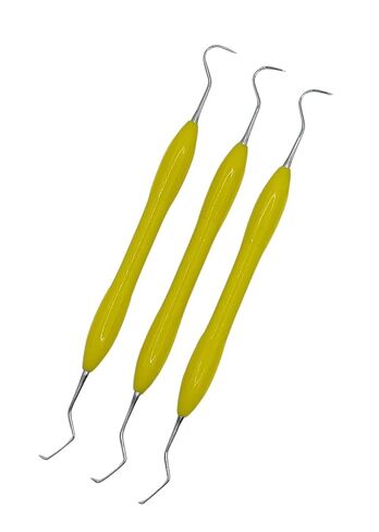 3 PCS Silicone Handle Dental Probe Explorer, Double End in Kuwait