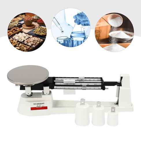Lab Triple Beam Balance Scale 2610G x 0.1g Stainless Steel Retro Lightweight in Saudi Arabia