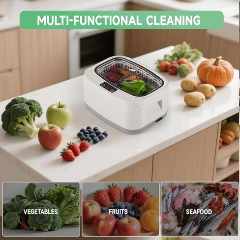 منظف ​​المجوهرات بالموجات فوق الصوتية ، آلة نظافة خاتم Kunphy 46 كيلو هرتز ، منظف مجوهرات متعدد الأغراض مهني مع عملية واحدة ، منظف صوتي للحلقات ، قلادة ، فضية ، أبيض ذهبي in Kuwait