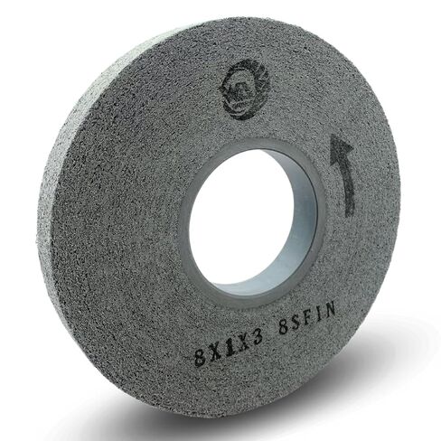 WA 8" Inch Bench Grinding Wheel, High-Density Nylon Fiber Silicon Carbide, Deburring Buffing Polishing Wheel with Adjustable Arbor, for Bench Grinder, 3500 RPM (8"x1"x3") in Kuwait