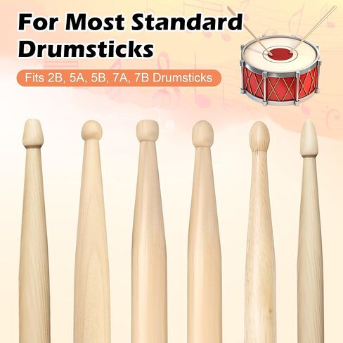 8+2 PCS Drumstick Dampeners Set for Silencing Drumming Practice, Silicone Drumstick Tips Replace Your Drum Practice Pad include 2PCS Drumsticks, 8PCS Silicone Drumstick Tips in 4 Colors in Kuwait