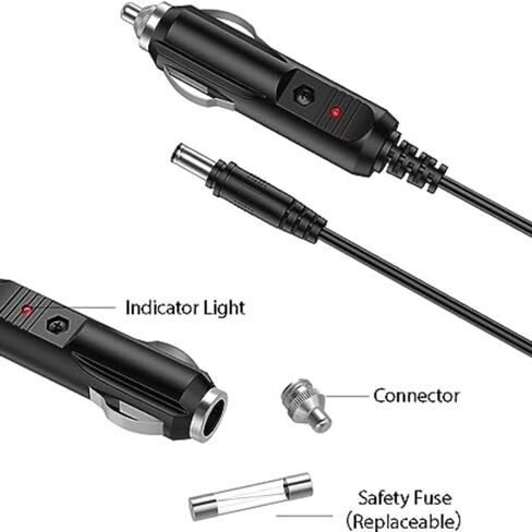 Car DC Adapter for ResMed H4i Heated Humidifier Machines 26959 Elite Escape II Auto Vehicle Boat RV Plug Power Supply Cord Charger PSU in Saudi Arabia