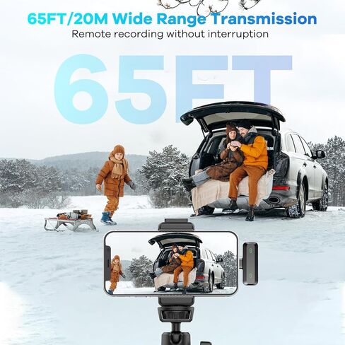 2 Pack Wireless Lavalier Microphone for iPhone, iPad, Android Phone, Mini Lapel Microphone for Video Recording, Clip on Dual Mics with Noise Reduction for Vlog YouTube Podcast Interview TikTok in Kuwait