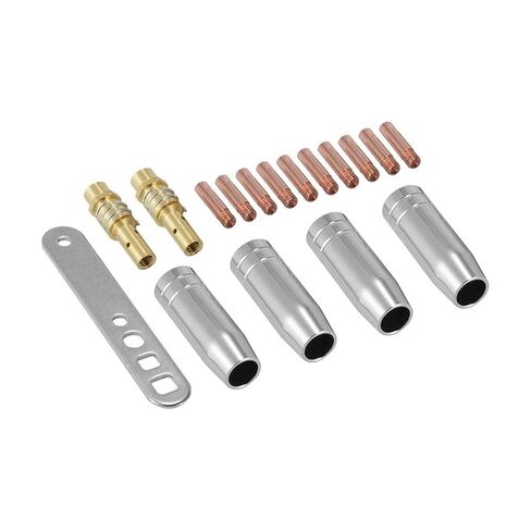 17Pcs/Set 15Ak Welding Nozzle Contact Tips 0.8X25Mm M6 Gas Connector Holder Set Nozzle in Saudi Arabia