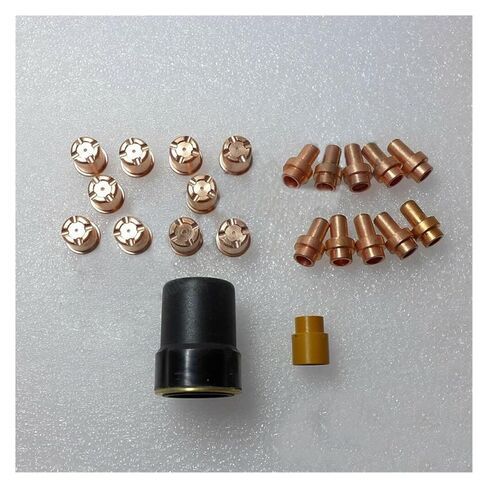22 قطعة P50 CB50 CB-50 الفوهات الأقطاب الكهربائية دوامة حلقة البلازما آلة قطع الشعلة عدة ملحقات لحام فوهة in Saudi Arabia