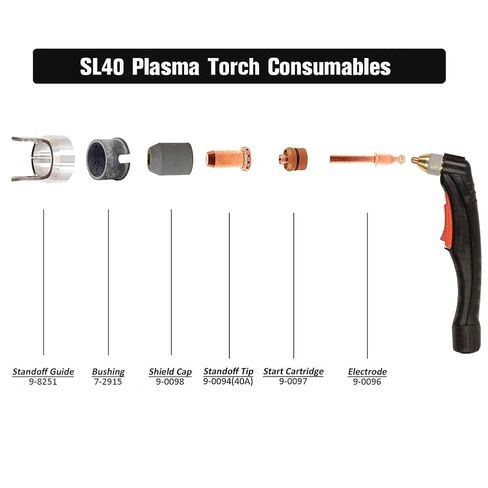 5Pcs Plasma Nozzle Tips Cutting Torch Electrode Consumables Copper for SL40 9-0093 in Saudi Arabia