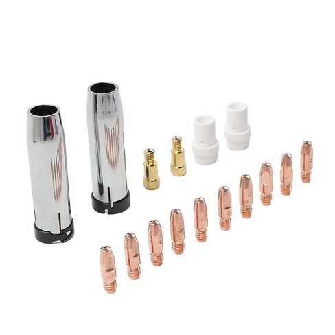 10Pcs Welding Gun Accessory Kit Gontact Tips Gas Nozzle 0.035" for MB 36KD Mig in Saudi Arabia