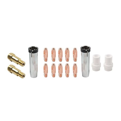 10Pcs Welding Gun Accessory Kit Gontact Tips Gas Nozzle 0.035" for MB 36KD Mig in Saudi Arabia