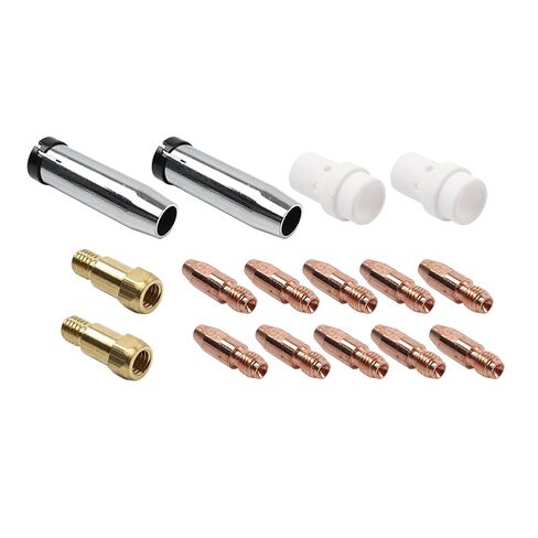 10Pcs Welding Gun Accessory Kit Gontact Tips Gas Nozzle 0.035" for MB 36KD Mig in Saudi Arabia