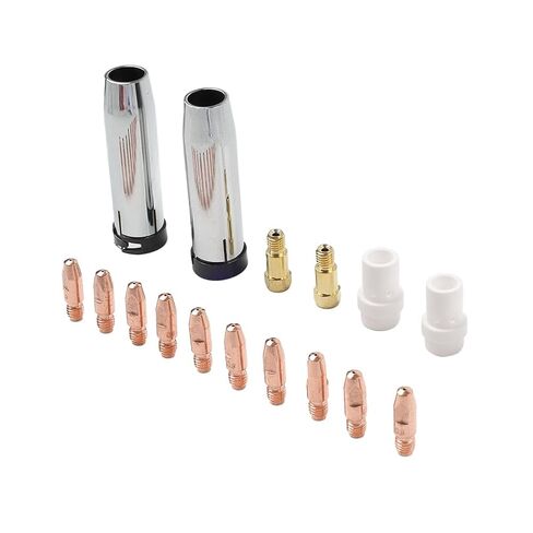 10Pcs Welding Gun Accessory Kit Gontact Tips Gas Nozzle 0.035" for MB 36KD Mig in Saudi Arabia