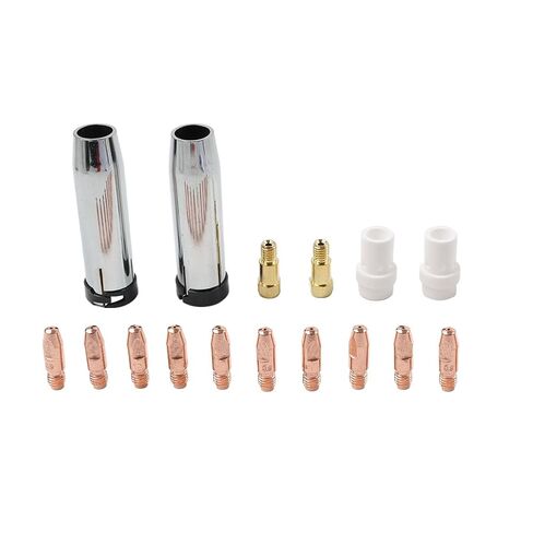 10Pcs Welding Gun Accessory Kit Gontact Tips Gas Nozzle 0.035" for MB 36KD Mig in Saudi Arabia