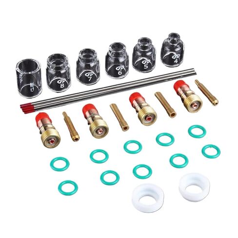 30pcs/Lot Welding Kit Torch Stubby Gas Lens Glass Cup Tungsten Needle for WP17/18/26 Accessories Nozzle in Saudi Arabia