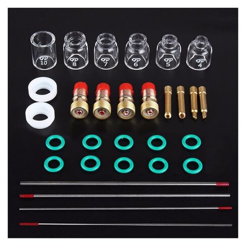 30pcs/Lot Welding Kit Torch Stubby Gas Lens Glass Cup Tungsten Needle for WP17/18/26 Accessories Nozzle in Saudi Arabia