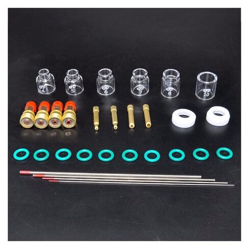 30pcs/Lot Welding Kit Torch Stubby Gas Lens Glass Cup Tungsten Needle for WP17/18/26 Accessories Nozzle in Saudi Arabia