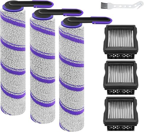 S30 Pro Accessories for NARWAL S30 Pro Wet Dry Vacuum Cleaner, NARWAL Replacement Parts inclue 3 HEPA Filters & 3 Brush Rollers in Kuwait