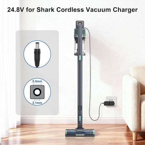 Vanjua 24.8V Charger Replacement for Shark DK33-248080H-U Cordless Vacuum Adapter, Compatible with Shark Rocket Pet Pro IX141 IX141H IX140H IZ362H IZ363H IZ163H IZ142 IZ162H XBCHGX140 XSBT620 in Saudi Arabia