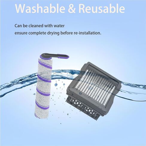 مجموعة الملحقات البديلة للمكنسة الكهربائية NARWAL S30 Pro / S30 الكهربائية الرطبة والجافة: 4 قطع غيار، 2 فرشاة رئيسية، 2 مرشحات ملحقات احتياطية in Kuwait