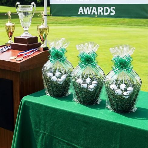 3 Sets 22 Pcs Golf Gift Baskets for Men Golfers Golf Lovers Gifts with Metal Ball Baskets with Handle Balls Gift Bags Raffia for Birthday Gifts Tournament Prizes in Saudi Arabia