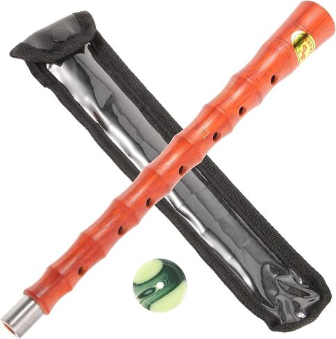 Vaguelly Suona Horn Replacement Tube Metal Suona Horn D Tone Redwood with Protective Case for Chinese Folk Instrument Performance in Kuwait