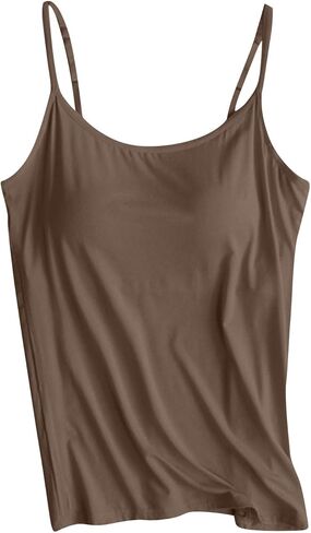 Womens Tank Tops with Built in Bras Padded Cami Tank Tops Spaghetti Strap Shirts Slim Fitted Basic Summer Cloth 2026 in Saudi Arabia