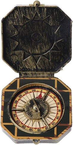 Vintage Brown Compass, Nautical Pirate Captain Costume Accessory, Halloween Party Decoration in Saudi Arabia