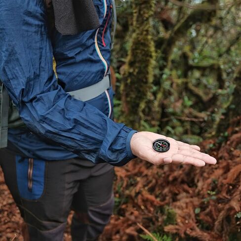 40mm Mini Compass [5PCS] - Pocket Oil Filled Small Compass Bulk for Hiking & Camping - [Black] Outdoor Activities Accessory in Saudi Arabia