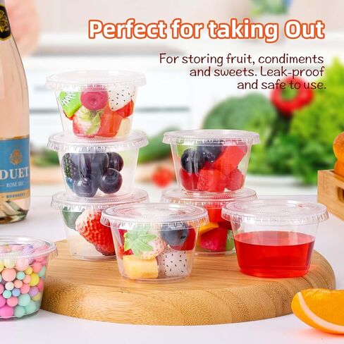 400 قطعة من أكواب سوفليه للاستعمال مرة واحدة من تشورليز، 400 قطعة، أكواب جيلو شوت مع أغطية، كوب صلصة غمس بهار بلاستيكي للاستعمال مرة واحدة، حاويات صغيرة لتتبيل السلطة in Kuwait