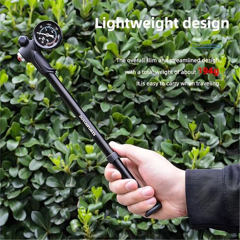 ارتفاع ضغط 300 رطل لكل بوصة مربعة للشوكة الأمامية والخلفية مضخة الصدمات الهوائية مع مقياس مضخة دراجة دراجة المحمولة in Kuwait