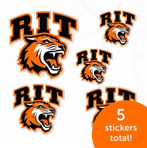 ملصق صبار الصحراء روتشستر معهد التكنولوجيا ملصق RIT Tigers ملصق حائط من الفينيل‏ للكمبيوتر المحمول زجاجة مياه للسيارة ورقة قصاصات (النوع 3-1 V2) in Saudi Arabia
