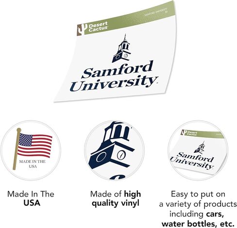 Desert Cactus Samford University Sticker Bulldogs Vinyl Decal Laptop Water Bottle Car Scrapbook (IND 38) in Kuwait