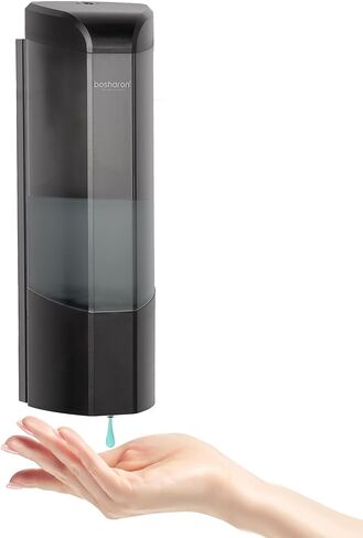 موزع صابون أوتوماتيكي مثبت على الحائط 24oz، مستشعر بدون لمس سائل وجل مطهر لليدين يعمل بالبطارية للمنزل والمطبخ والحمام والمكتب والفنادق والمطاعم للاستخدام التجاري in Kuwait