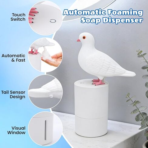 موزع الصابون الرغوي الأوتوماتيكي بدون لمس لغسالة اليد الرغوية للمطبخ والحمام وتصميم الطيور in Kuwait
