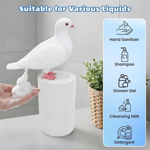 موزع الصابون الرغوي الأوتوماتيكي بدون لمس لغسالة اليد الرغوية للمطبخ والحمام وتصميم الطيور in Kuwait