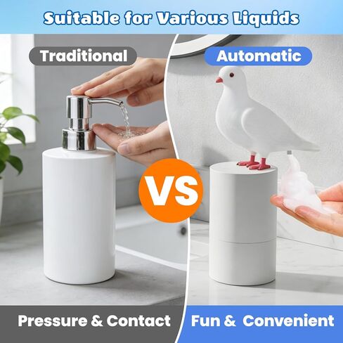 موزع الصابون الرغوي الأوتوماتيكي بدون لمس لغسالة اليد الرغوية للمطبخ والحمام وتصميم الطيور in Kuwait