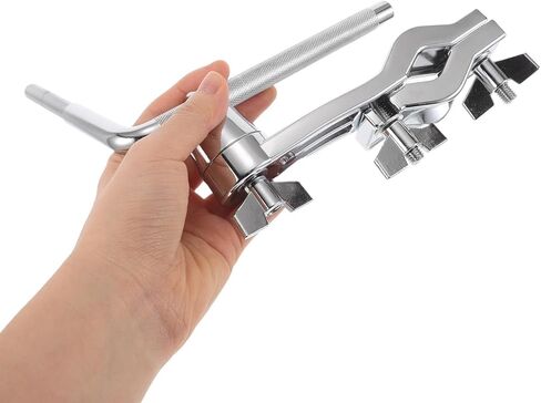 Versatile Drum Rack Extension with Cowbell Clamp and Curved Rod, Lightweight Drum Kit Accessory Compatible with Jazz Drummers and Percussionists in Saudi Arabia