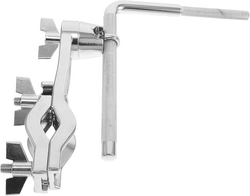 Veemoon Drum Rack Clamp with Cowbell Extension Mount Multifunctional Bass Drum and Cymbal Holder Accessory for Performance and Practice in Saudi Arabia
