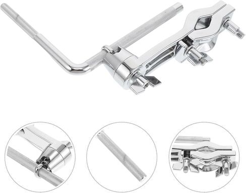 Veemoon Drum Rack Clamp with Cowbell Extension Mount Multifunctional Bass Drum and Cymbal Holder Accessory for Performance and Practice in Saudi Arabia