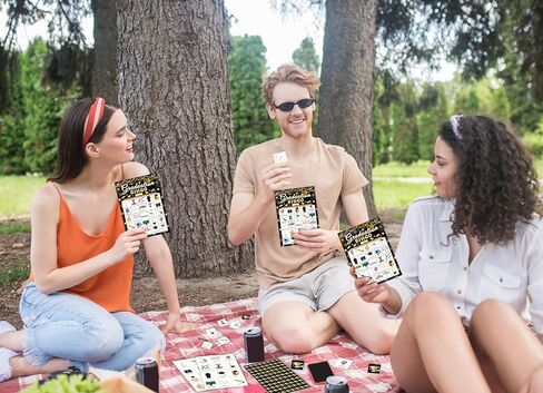 Graduation Bingo Game Cards, Black Gold Graduation Bingo Games, Graduation Game for 24 Players, Grad Party Activity Games for Family Friends, Holiday Party Favors Supplies Decorations -A26 in Kuwait